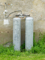 Image showing Gas bottles