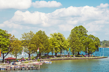 Image showing People at Chiemsee in Germany