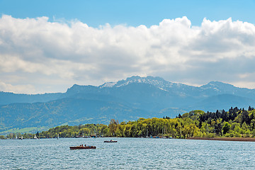 Image showing Paddleboat on Chiemsee