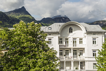 Image showing Mansion and alps in sun