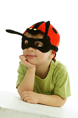 Image showing Little Boy in Ladybug Hat