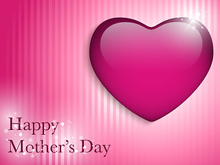 Image showing Happy Mother Day Heart Background