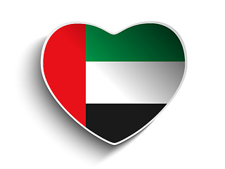 Image showing Emirates Flag Heart Paper Sticker