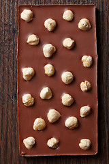 Image showing chocolate with hazelnuts