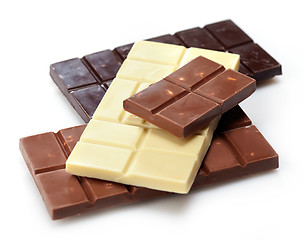 Image showing various chocolate bar