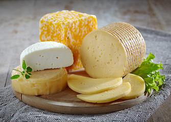 Image showing various types of cheese