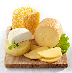 Image showing various types of cheese