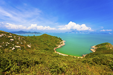 Image showing Hong Kong mountain and coastal landscape 