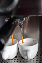 Image showing espresso coffe making with professional machine