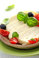 Image showing fresh feta cheese 