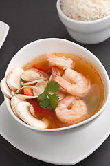 Image showing Thai Vegetable Soup with Shrimp