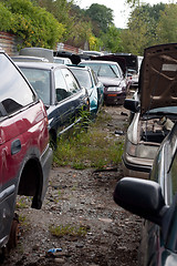 Image showing Cars in the Junk Yard