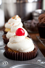 Image showing Cupcake with a Cherry on Top