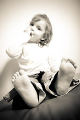 Image showing Toddler Feet Closeup