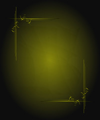 Image showing elegant green gold background pattern