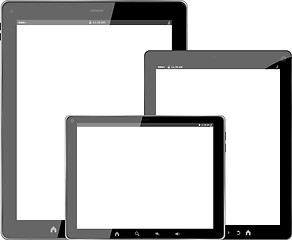 Image showing tablet pc computer set isolated on white background