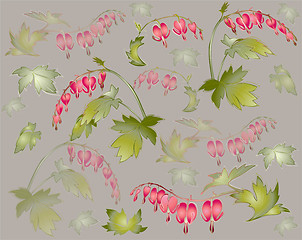 Image showing Seamless background from a flowers ornament, fashionable modern 