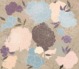 Image showing Seamless background from a flowers ornament, fashionable modern 