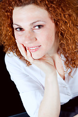 Image showing attractive young redhead woman portrait