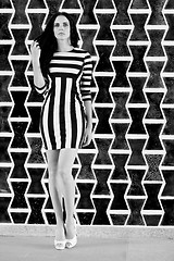 Image showing stripes in black and white