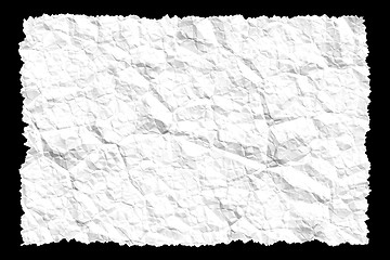 Image showing Crumpled white paper