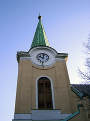 Image showing Norwegian church tower