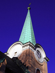 Image showing Norwegian church tower