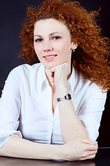 Image showing attractive young redhead woman portrait