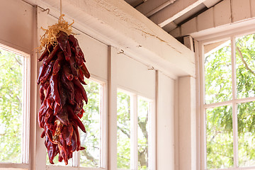 Image showing Dried red chillies