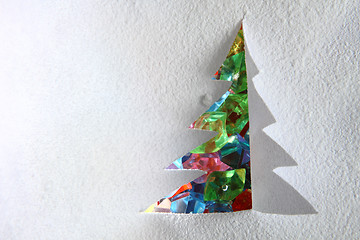 Image showing christmas paper tree decoration