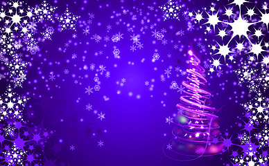 Image showing christmas background with snow flakes 