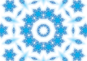 Image showing Abstract blue pattern on white