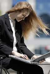 Image showing young undergraduate with laptop