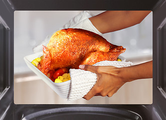 Image showing cooking 	turkey