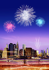 Image showing firework over New York