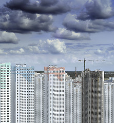 Image showing Clouds over building