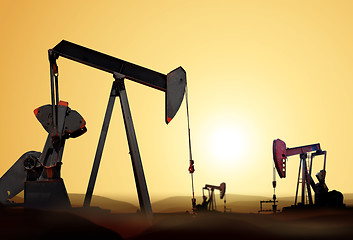 Image showing silhouette of oil pump