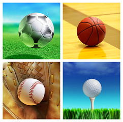 Image showing sport balls