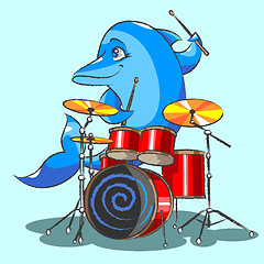 Image showing The dolphin is the jazz the drummer