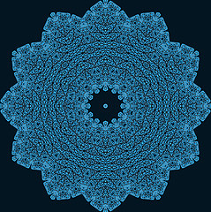 Image showing Abstract blue shape on black background