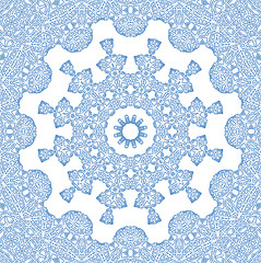 Image showing Abstract blue pattern on white