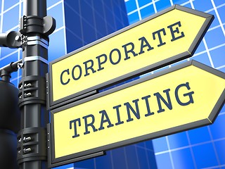 Image showing Education Concept. Corporate Training Roadsign.