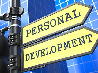 Image showing Education Concept. Personal Development Roadsign.