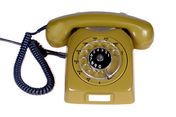 Image showing Retro telephone and cabels