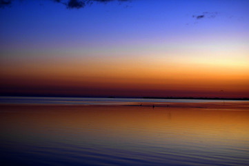 Image showing twilight reflection in ocean backdrop