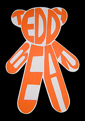 Image showing Teddy Bear Words on Black Background