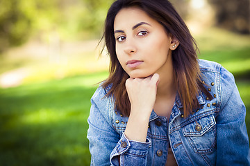 Image showing Beautiful Mixed Race Young Woman