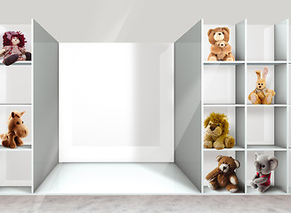 Image showing shelves and toys