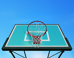 Image showing basketball hoop on sky