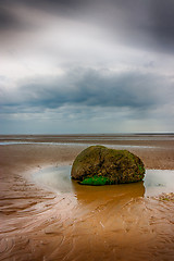 Image showing Lonely stone on the beach